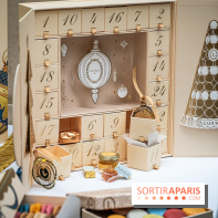 La bûche coffrets de Noël en trompe l'œil de Ladurée 2024 par Julien Alvarez et les créations de fête -  calendrier de l'Avent