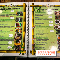 Pho Bom, le restaurant vietnamien, temple du pho et des nouilles Paris 13e - carte - menu - tarifs - prix