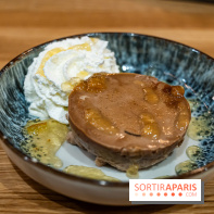 Inalis, le restaurant bistronomique à Fontainebleau - Seine-et-Marne 77 - Photos -  Flan à la crème de marron, marmelade de clémentine au vinaigre de Calamansi