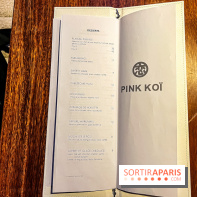 Pink Koï Paris - restaurant japonais - carte - menu