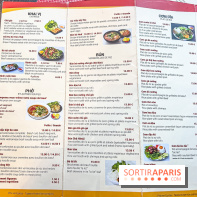 Pho Bida, le restaurant vietnamien  - carte-menu