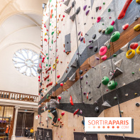 Climbing District Sèvres-Lecourbe, la salle d'escalade dans l'ancienne église Sainte-Rita dans le 15e