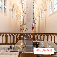 Climbing District Sèvres-Lecourbe, la salle d'escalade dans l'ancienne église Sainte-Rita dans le 15e -  A7C2059