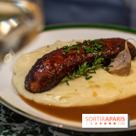 Le Bistro des Livres, le restaurant français pour les amoureux des bouquins -  saucisse purée 