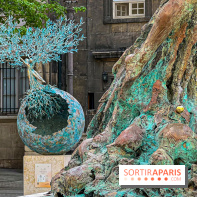 Exposition en plein air des œuvres monumentales d'Andrea Roggi, quartier Faubourg Saint-Honoré