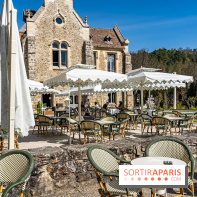 Les Chasses, le restaurant insolite avec une superbe terrasse à l'Abbaye des vaux de Cernay dans les Yvelines