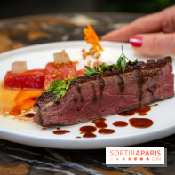 Maison Delano restaurant et terrasse cachée Paris 8e - magret de canard et pastèque grillé