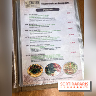 Dong Tam restaurant vietnamien Paris 13e -  carte - menu