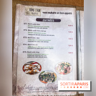 Dong Tam restaurant vietnamien Paris 13e -  carte - menu