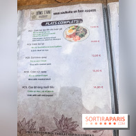 Dong Tam restaurant vietnamien Paris 13e -  carte - menu