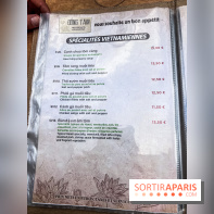 Dong Tam restaurant vietnamien Paris 13e -  carte - menu