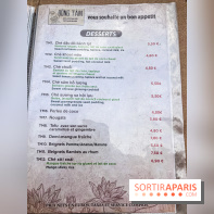 Dong Tam restaurant vietnamien Paris 13e -  carte - menu