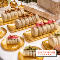 Les bûches et créations de Noël et fêtes de Ladurée 2025