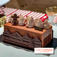 Bûches de Noël 2025 de La Grande Epicerie de Paris : trois gâteaux dans l'esprit des marchés de Noël