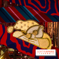 Vitrines et sapin de Noël des Galeries Lafayettes avec Clara Luciani - photos