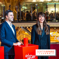 Vitrines et sapin de Noël des Galeries Lafayettes avec Clara Luciani - photos