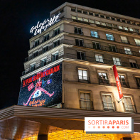 Vitrines et sapin de Noël des Galeries Lafayettes avec Clara Luciani - photos