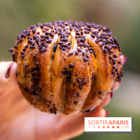Le petit-déjeuner du George V Paris, les photos  - brioche couronne chocolat vanille et grués de cacao