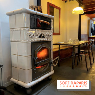 Café de l'Usine - Décoration poele cheminée