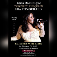 Miss Dominique en concert à Paris : hommages à Aretha Franklin et Ella Fitzgerald - Affiche CLAVEL