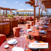 La terrasse en rooftop du Kinugawa à l'hôtel Sax Paris 7e