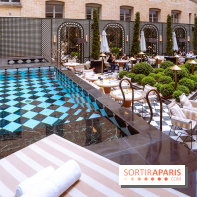 La terrasse jardin du Sax Hotel avec piscine - les photos