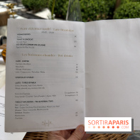 La terrasse jardin du Sax Hotel avec piscine - carte - menu
