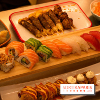 Sushi Mina : plateau de sushis, makis et brochettes