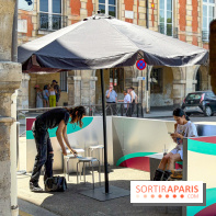 Pop-up Techwear Balenciaga, boissons wellness place des Vosges