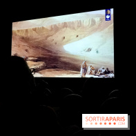 La salle de projection de l’exposition Toutânkhamon - Toutankhamon : son tombeau et ses trésors