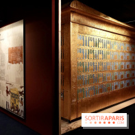 Passage aux hiéroglyphes dans l’exposition - Toutankhamon : son tombeau et ses trésors