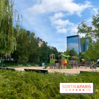 Le square Séverine, grand espace vert du 20e arrondissement