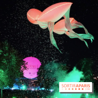 Parc de l'Étrange 2026 : Méduse lumineuse dans un ciel nocturne coloré