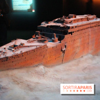 Exposition Titanic au Parc des Expositions de Paris : maquette au fond de l'eau
