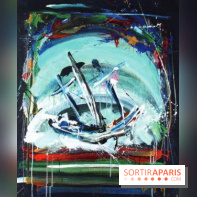 Ralph CUTILLO , Strike the Sun, 2012, acrylique sur toile, 100 x 81 cm