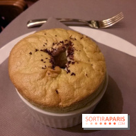 Le soufflé noix de coco, glace caramel des Etangs de Corot