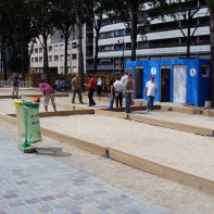 Terrain de pétanque à Paris Plage La Villette