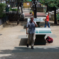 Ping pong à Paris Plage La Villette