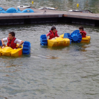 Pédalos pour enfants à Paris Plage La Villette