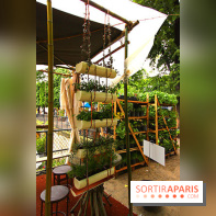 Jardins Jardin 2016, les jardinières supendues en email de Botanic Folc