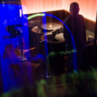 soirée, skyboard, rock band, étoile