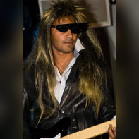 soirée, skyboard, rock band, étoile