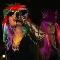 soirée, skyboard, rock band, étoile