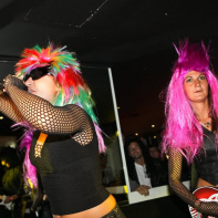 soirée, skyboard, rock band, étoile