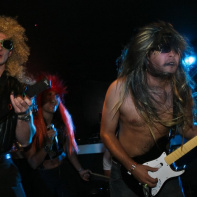 soirée, skyboard, rock band, étoile