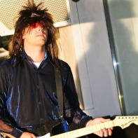 soirée, skyboard, rock band, étoile