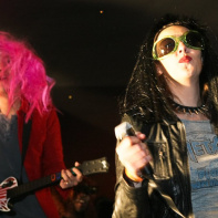 soirée, skyboard, rock band, étoile