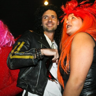 soirée, skyboard, rock band, étoile