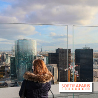 Réouverture du toit de la Grande Arche de La Défense