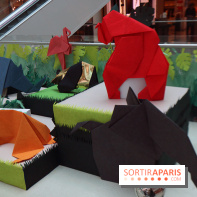 700 animaux en origami envahissent Beaugrenelle !